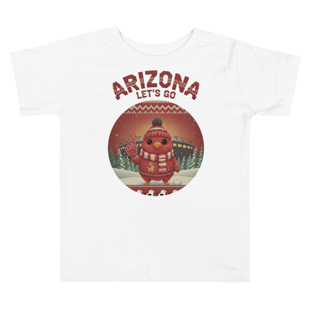 Arizona Fan toddler tee, pure white flat