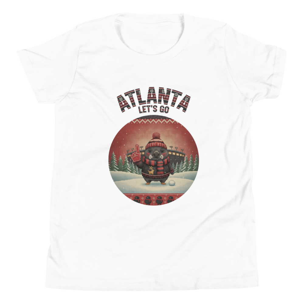 Atlanta Fan kids tee, pure white flat