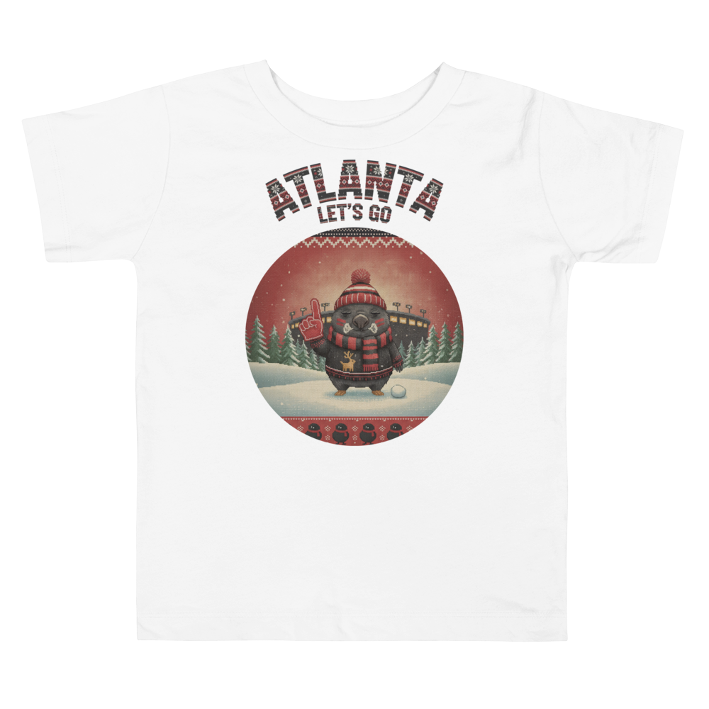 Atlanta Fan toddler tee, pure white flat