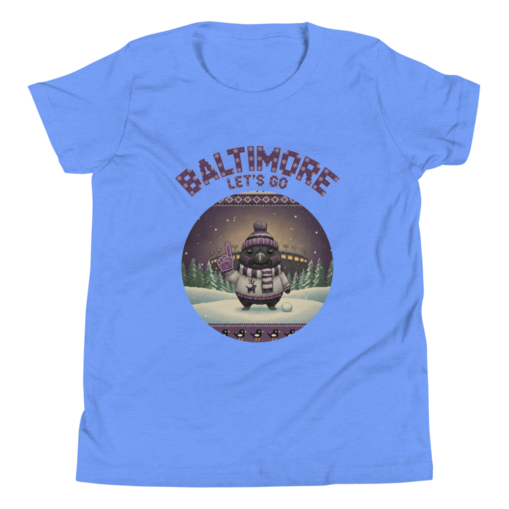 Baltimore Fan kids tee, blue flat