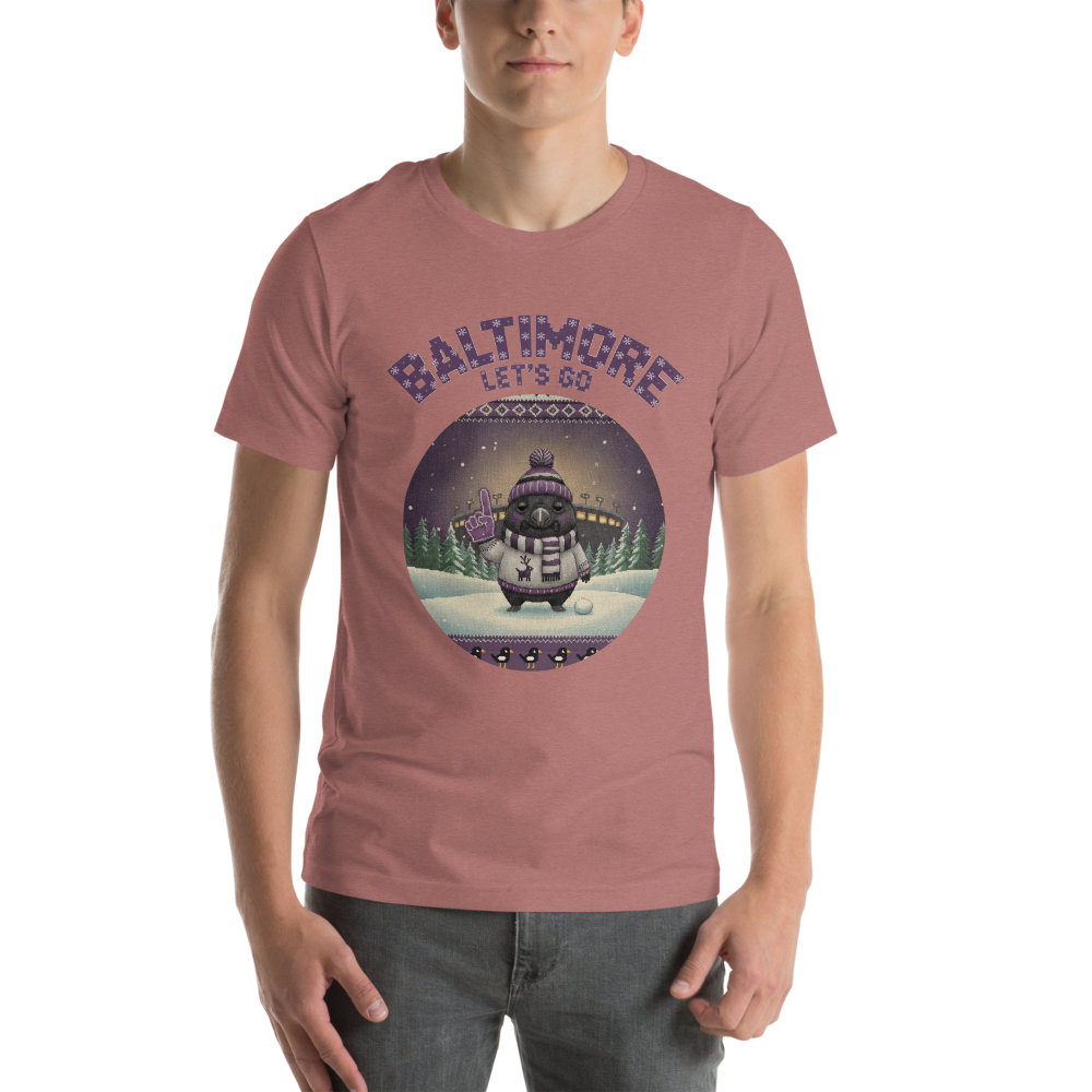 Baltimore Fan tee, mauve model