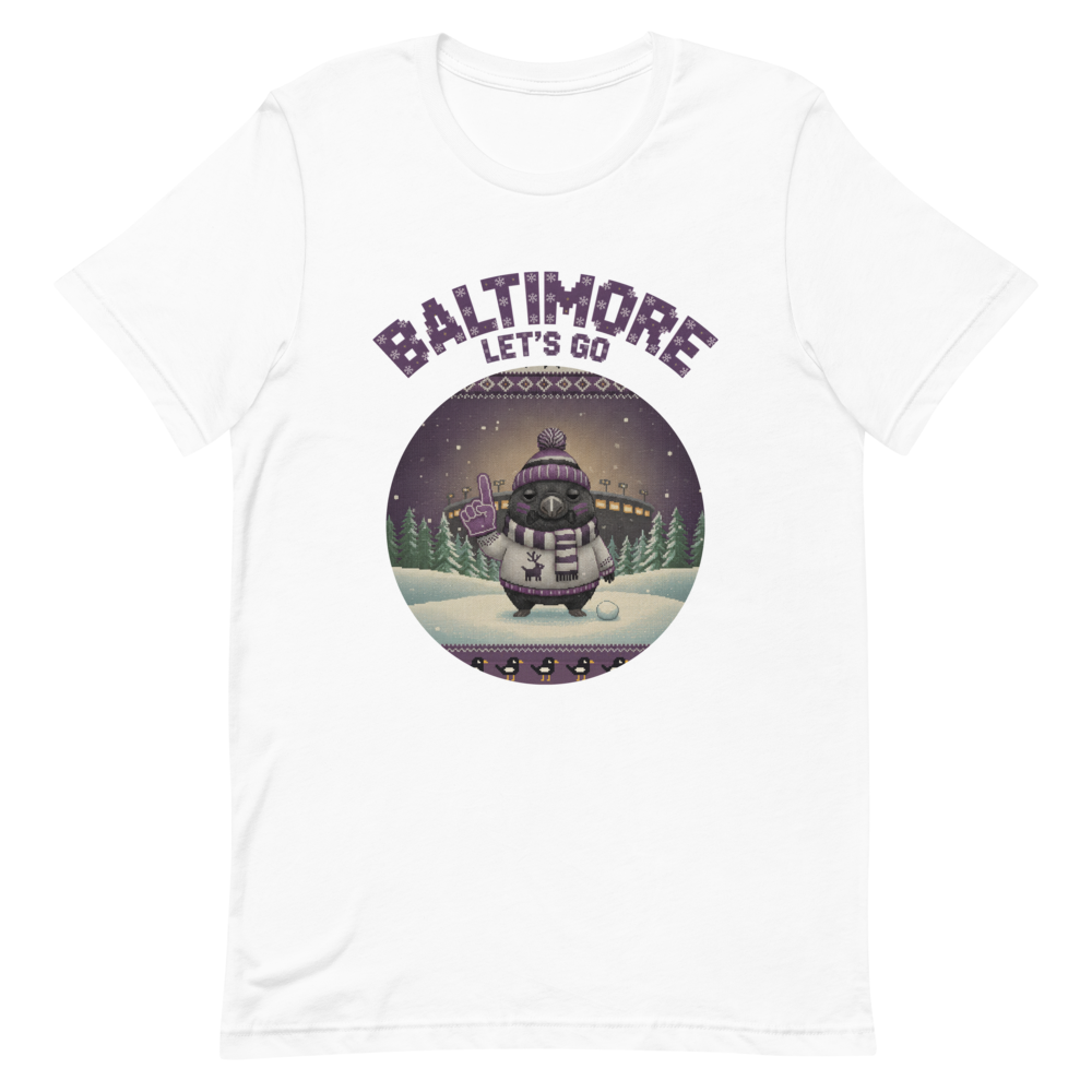 Baltimore Fan tee, pure white flat