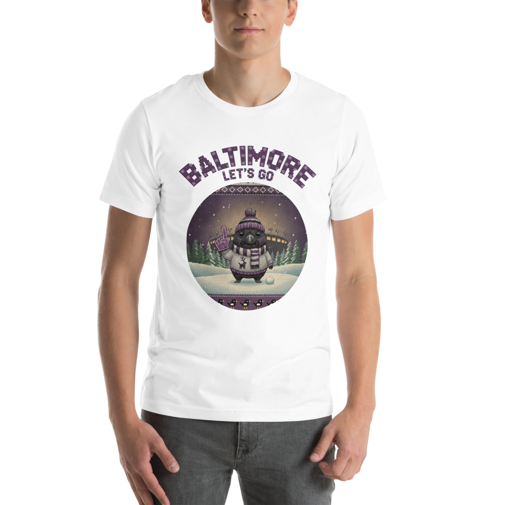 Baltimore Fan tee, pure white model