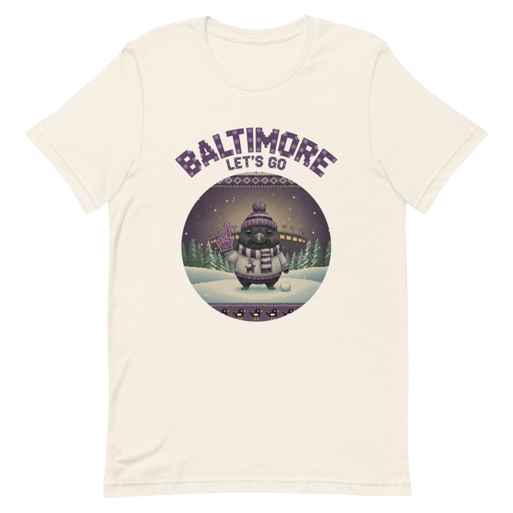 Baltimore Fan tee, vintage white flat