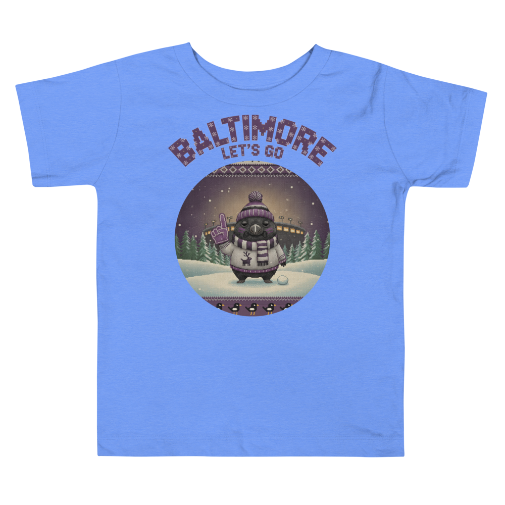 Baltimore Fan toddler tee, blue flat