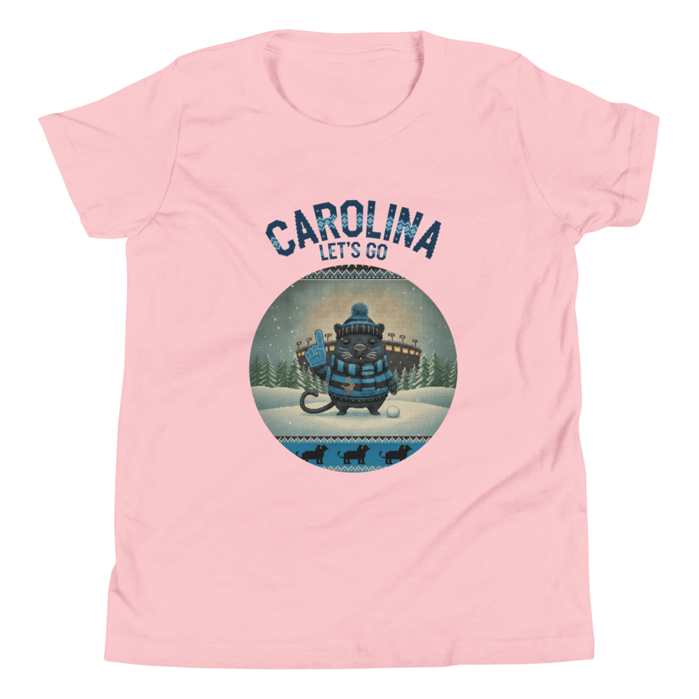 Carolina Fan kids tee, light pink flat
