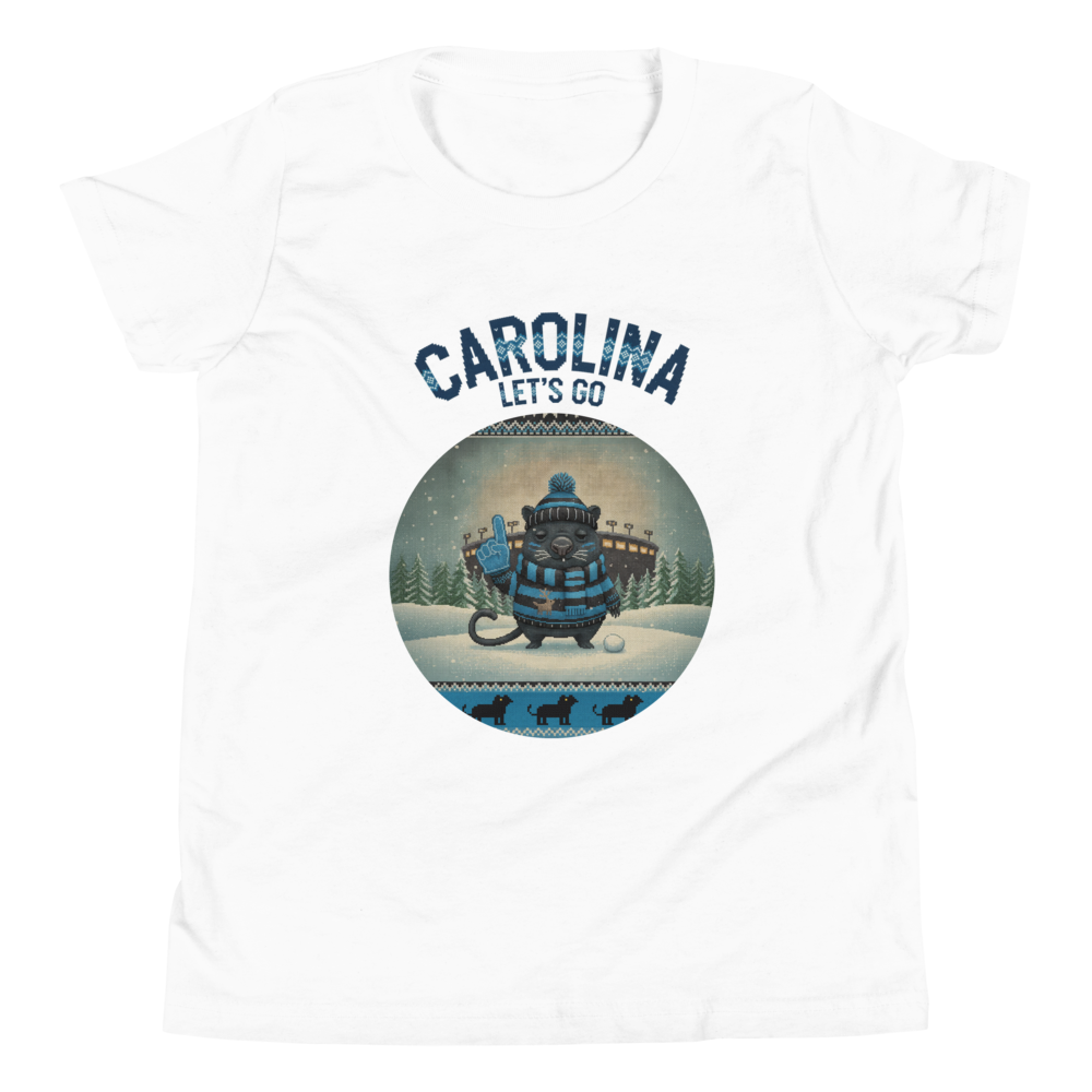 Carolina Fan kids tee, pure white flat