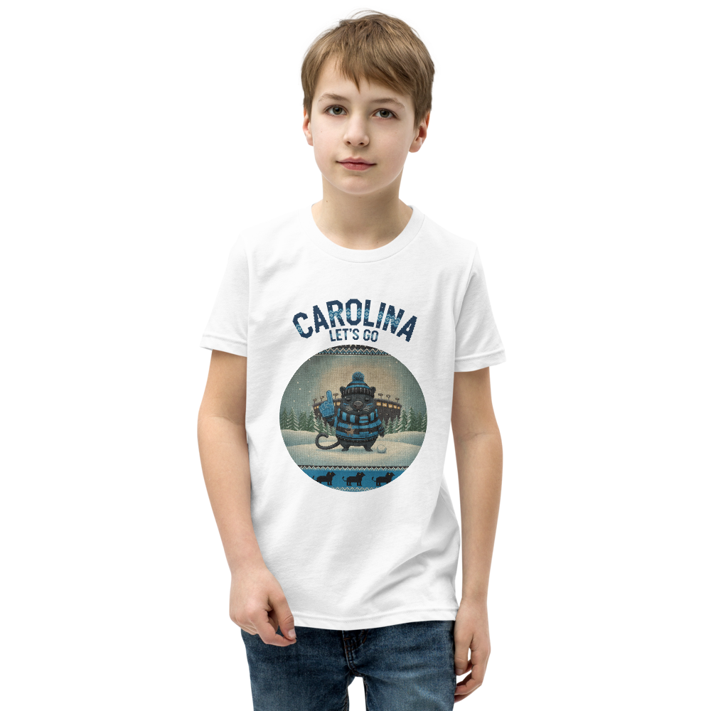 Carolina Fan kids tee, pure white model