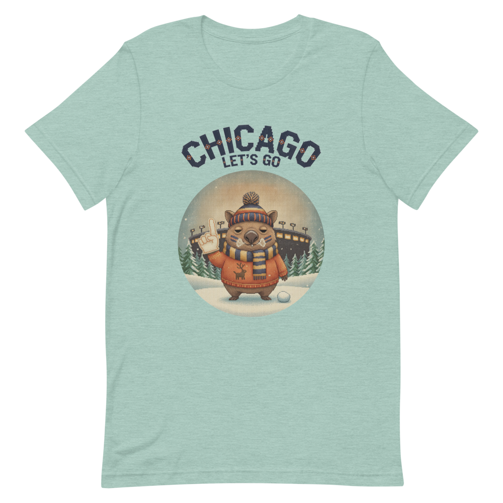 Chicago Fan tee, green flat