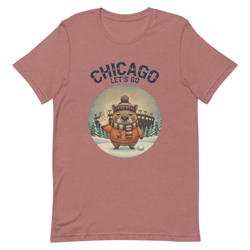 Chicago Fan tee, mauve flat