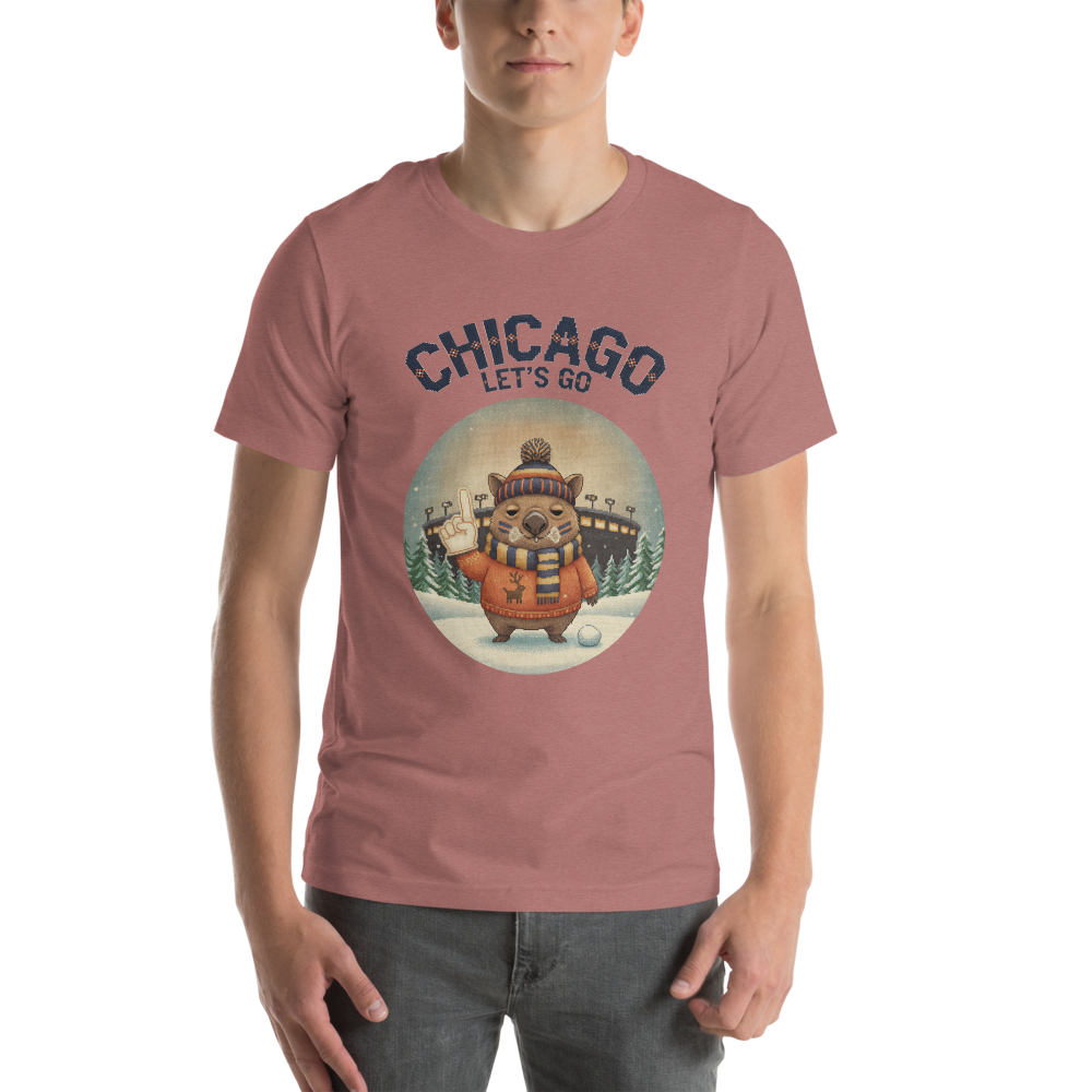 Chicago Fan tee, mauve model