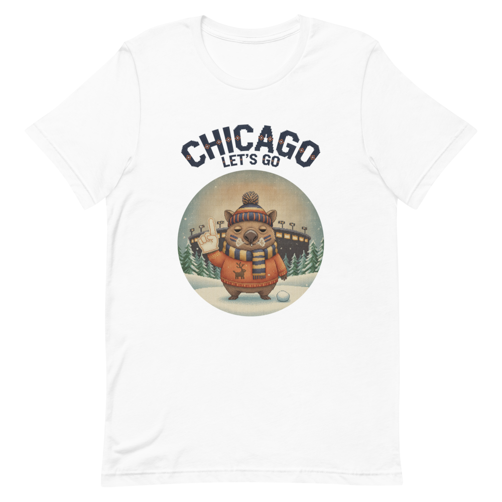 Chicago Fan tee, pure white flat