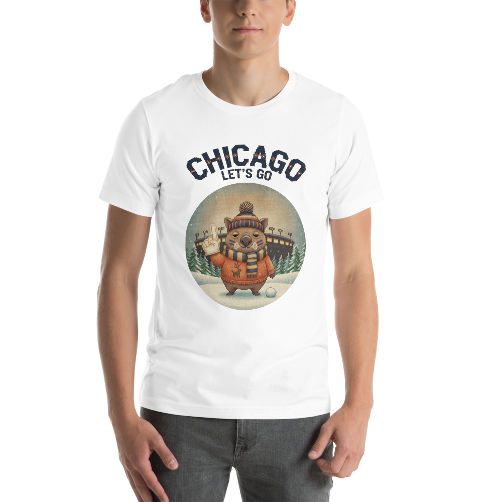 Chicago Fan tee, pure white model