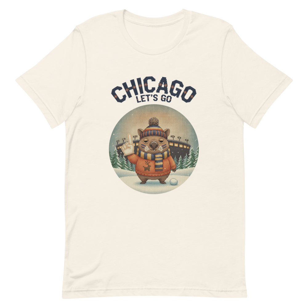 Chicago Fan tee, vintage white flat