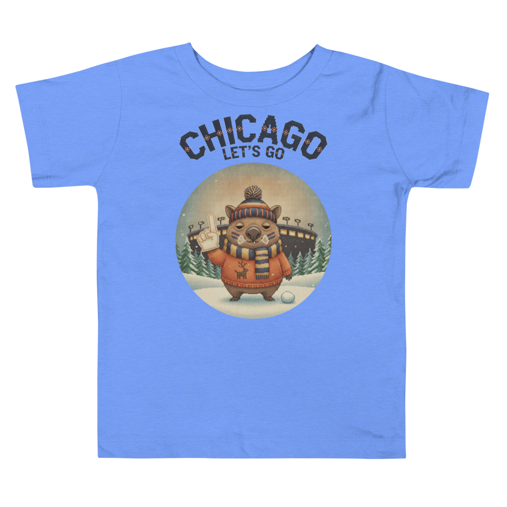 Chicago Fan toddler tee, blue flat