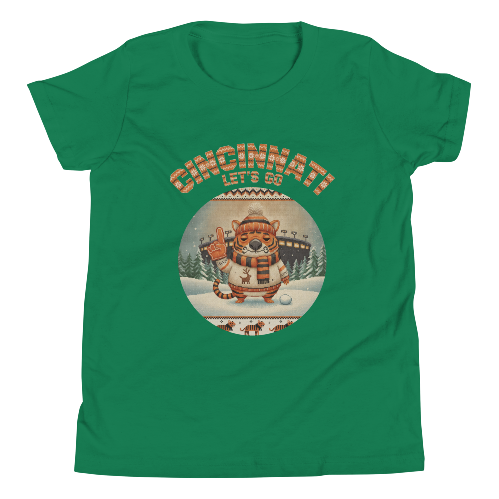 Cincinnati Fan kids tee, green flat