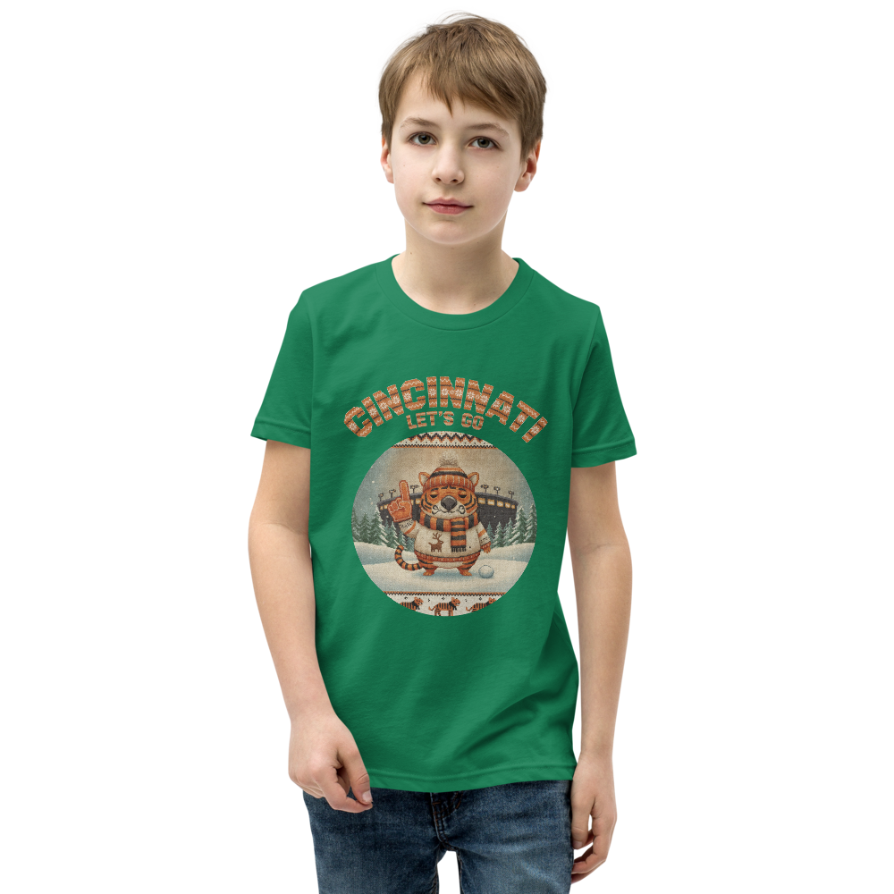 Cincinnati Fan kids tee, green model