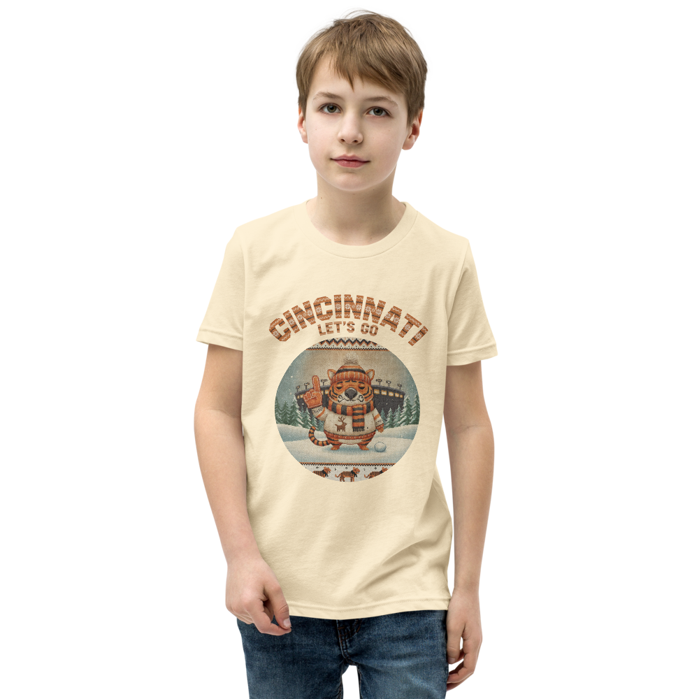 Cincinnati Fan kids tee, vintage white model
