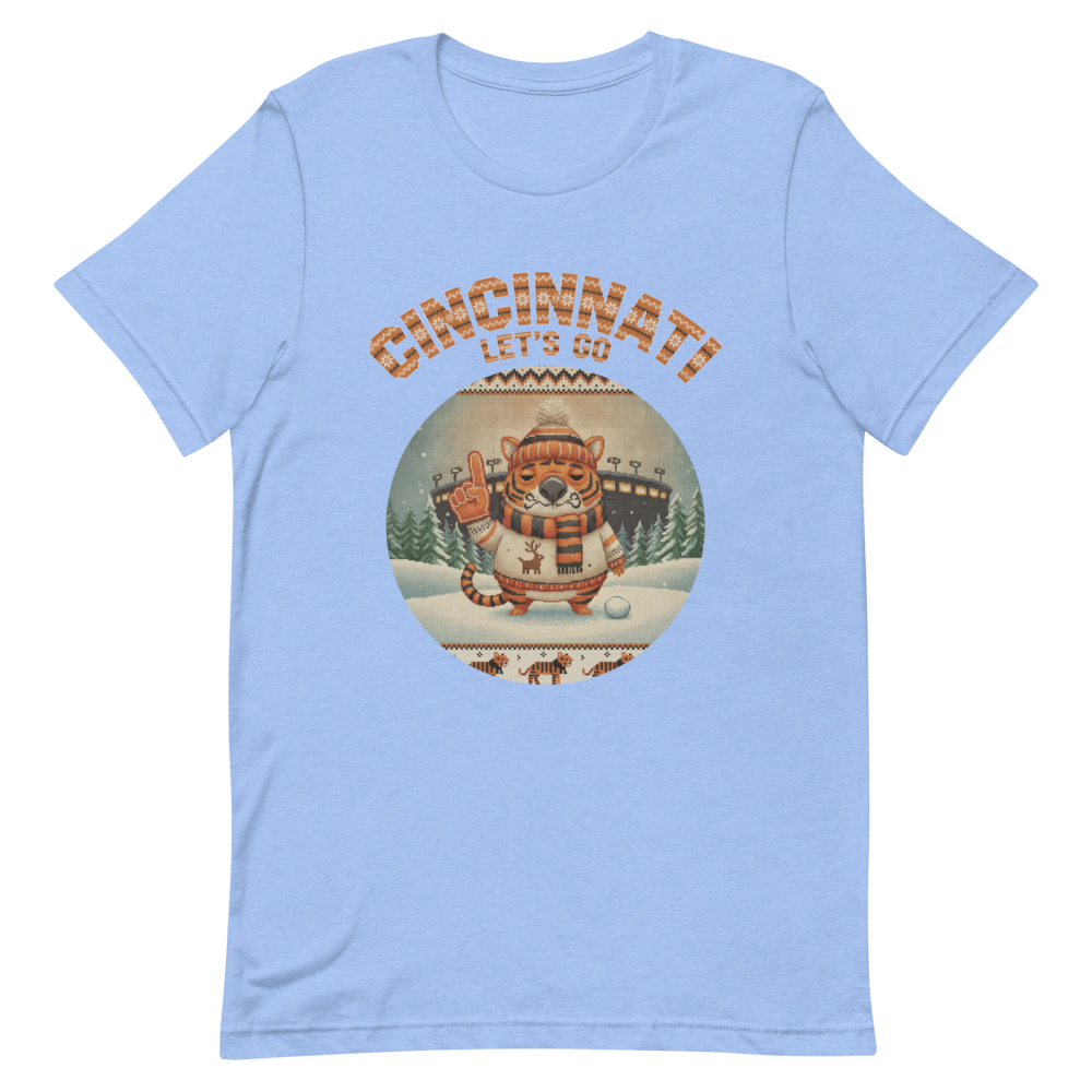 Cincinnati Fan tee, blue flat