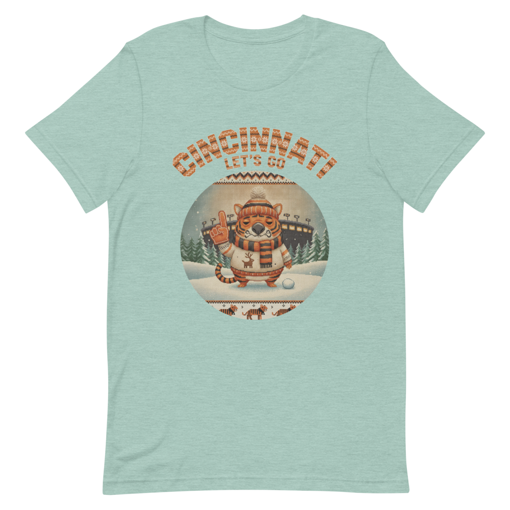 Cincinnati Fan tee, green flat
