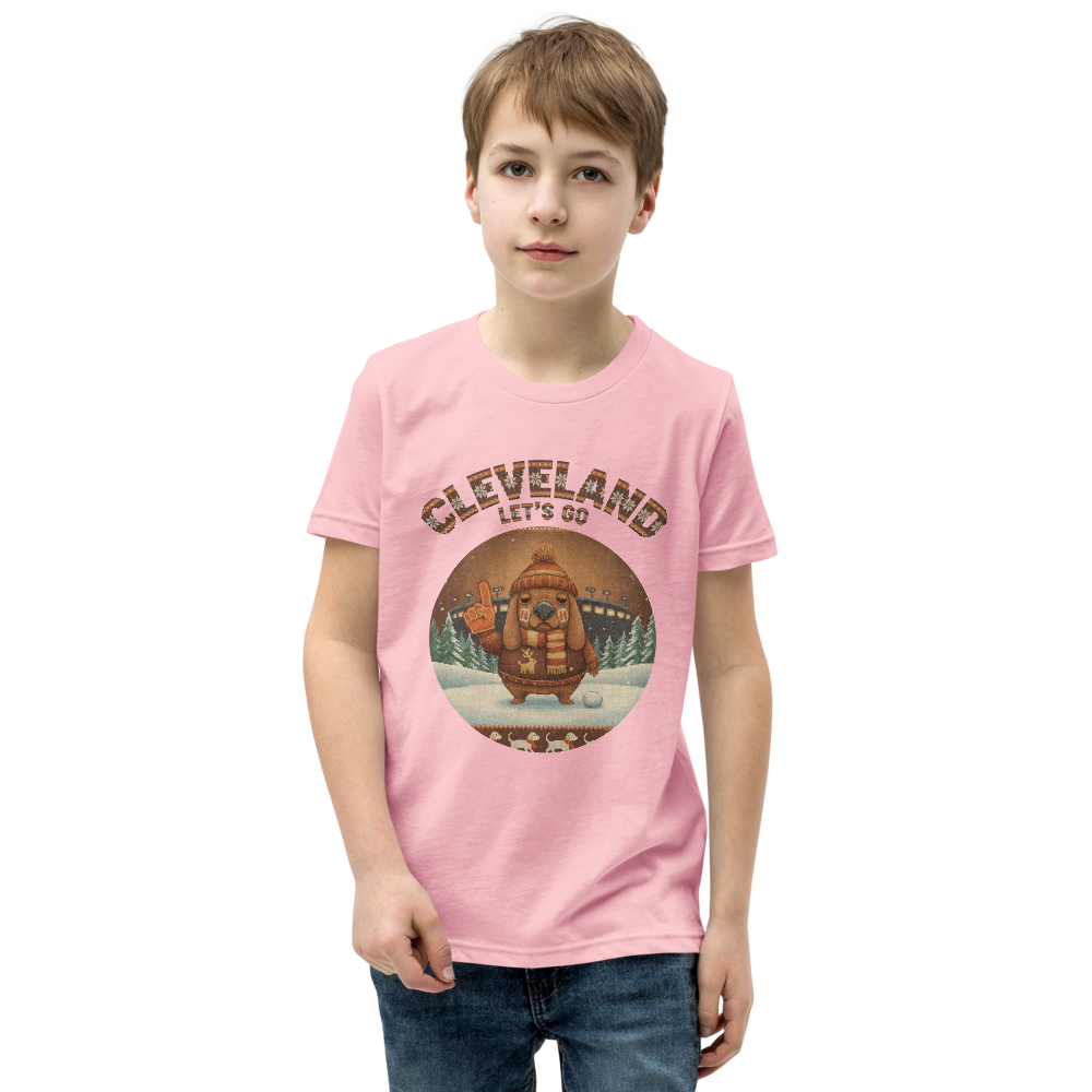 Cleveland Fan kids tee, light pink model