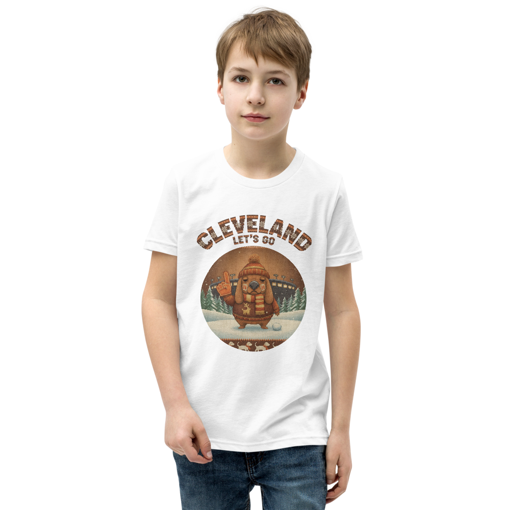 Cleveland Fan kids tee, pure white model