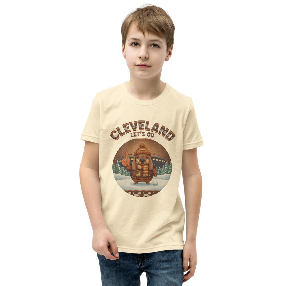 Cleveland Fan kids tee, vintage white model