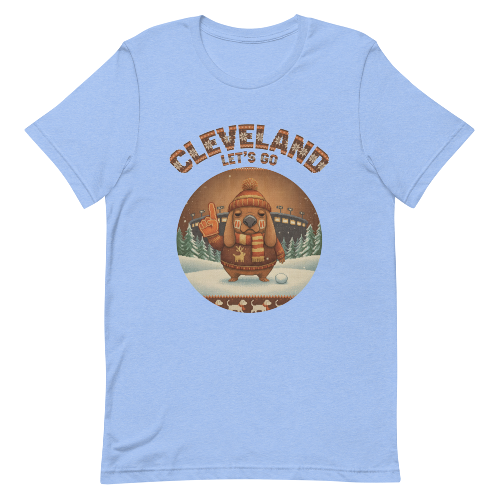 Cleveland Fan tee, blue flat