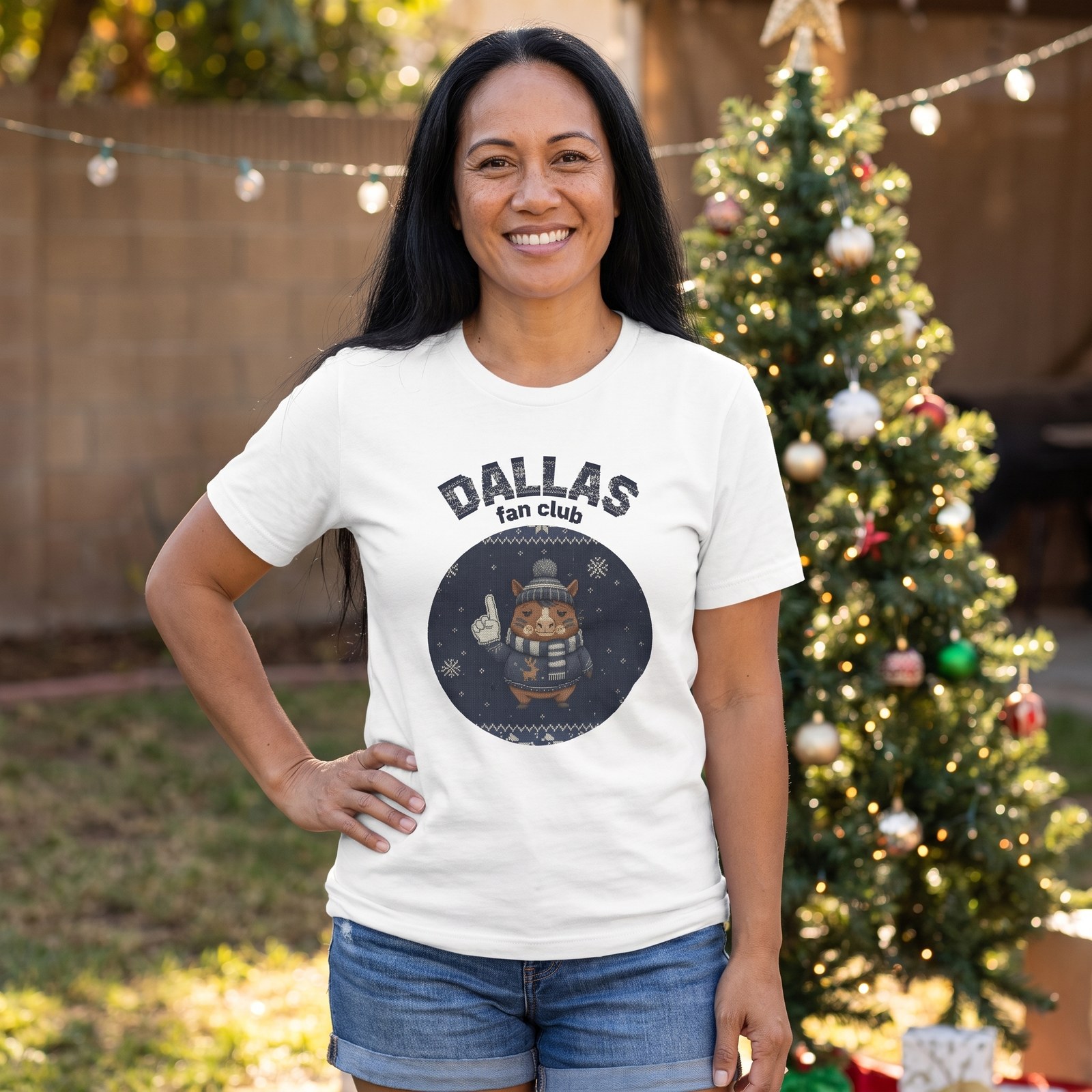 Styling photo, Dallas Fan Ugly Christmas Shirt