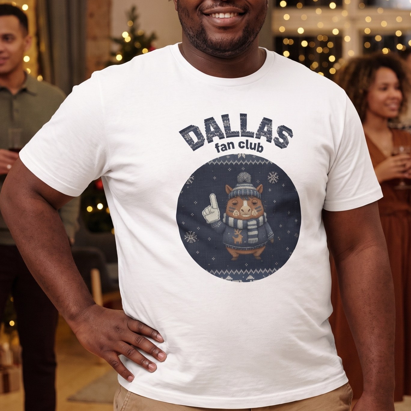 Styling photo, Dallas Fan Ugly Christmas Shirt