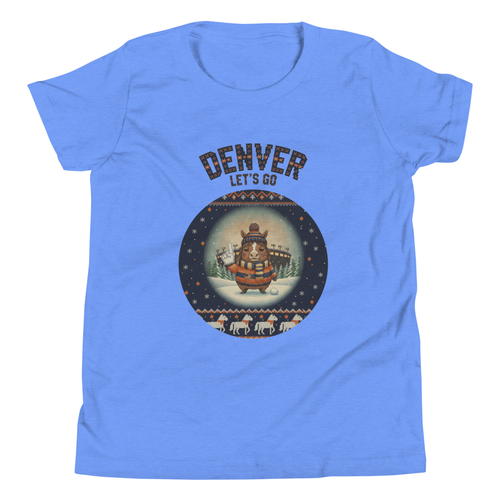 Denver Fan kids tee, blue flat