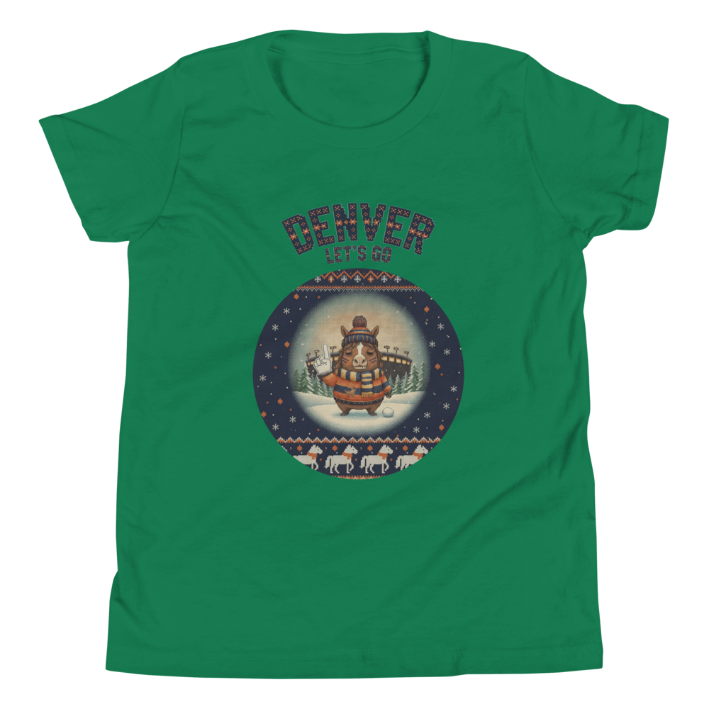 Denver Fan kids tee, green flat