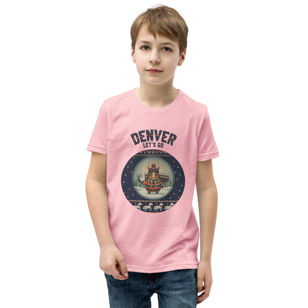 Denver Fan kids tee, light pink model