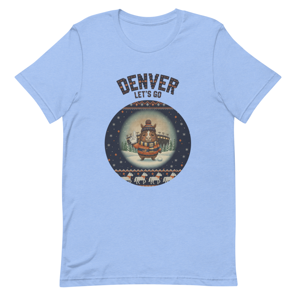 Denver Fan tee, blue flat