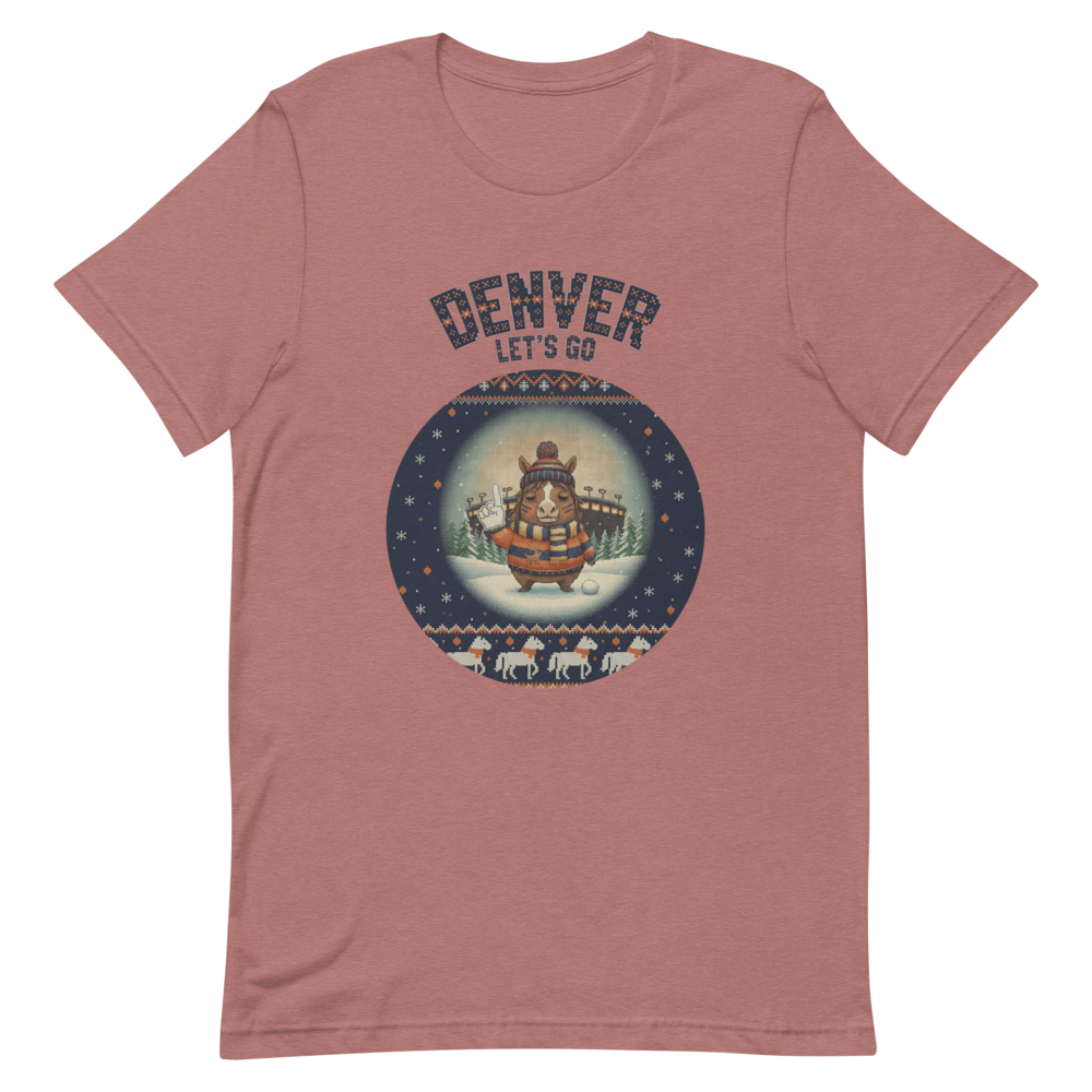 Denver Fan tee, mauve flat
