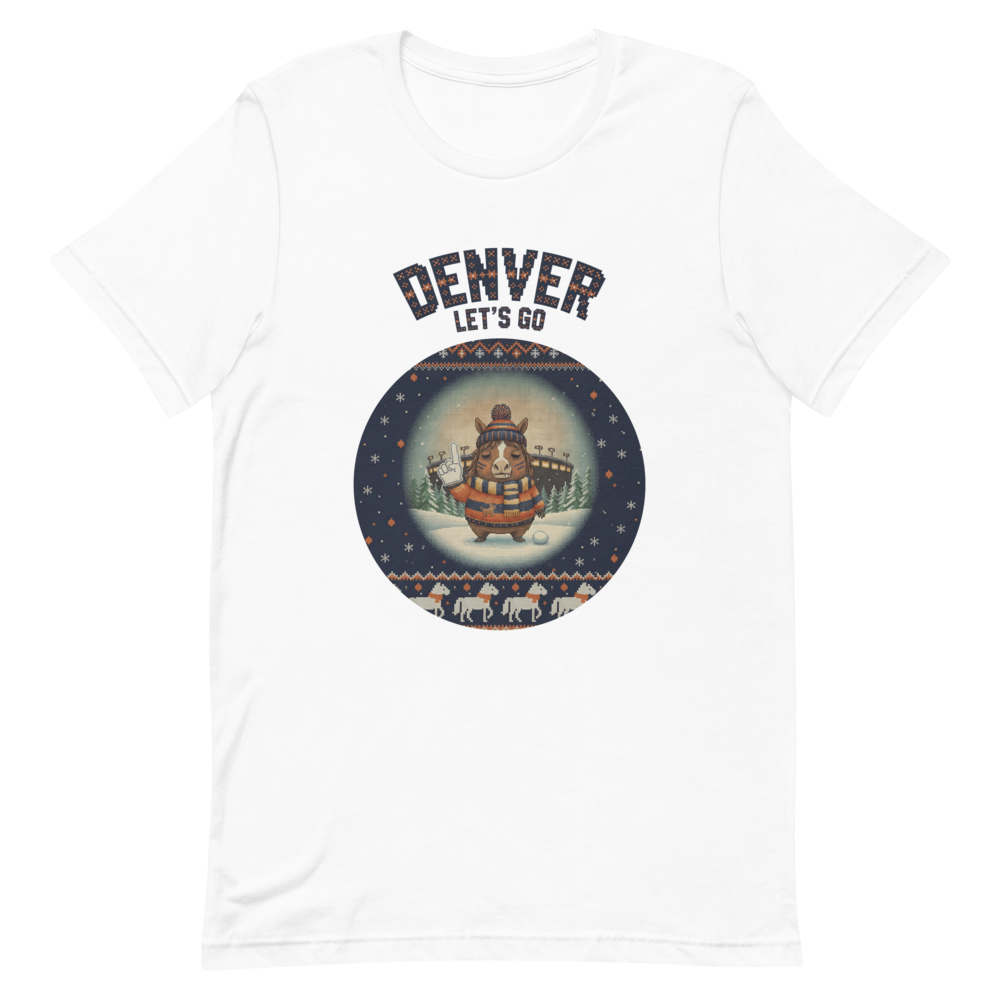 Denver Fan tee, pure white flat