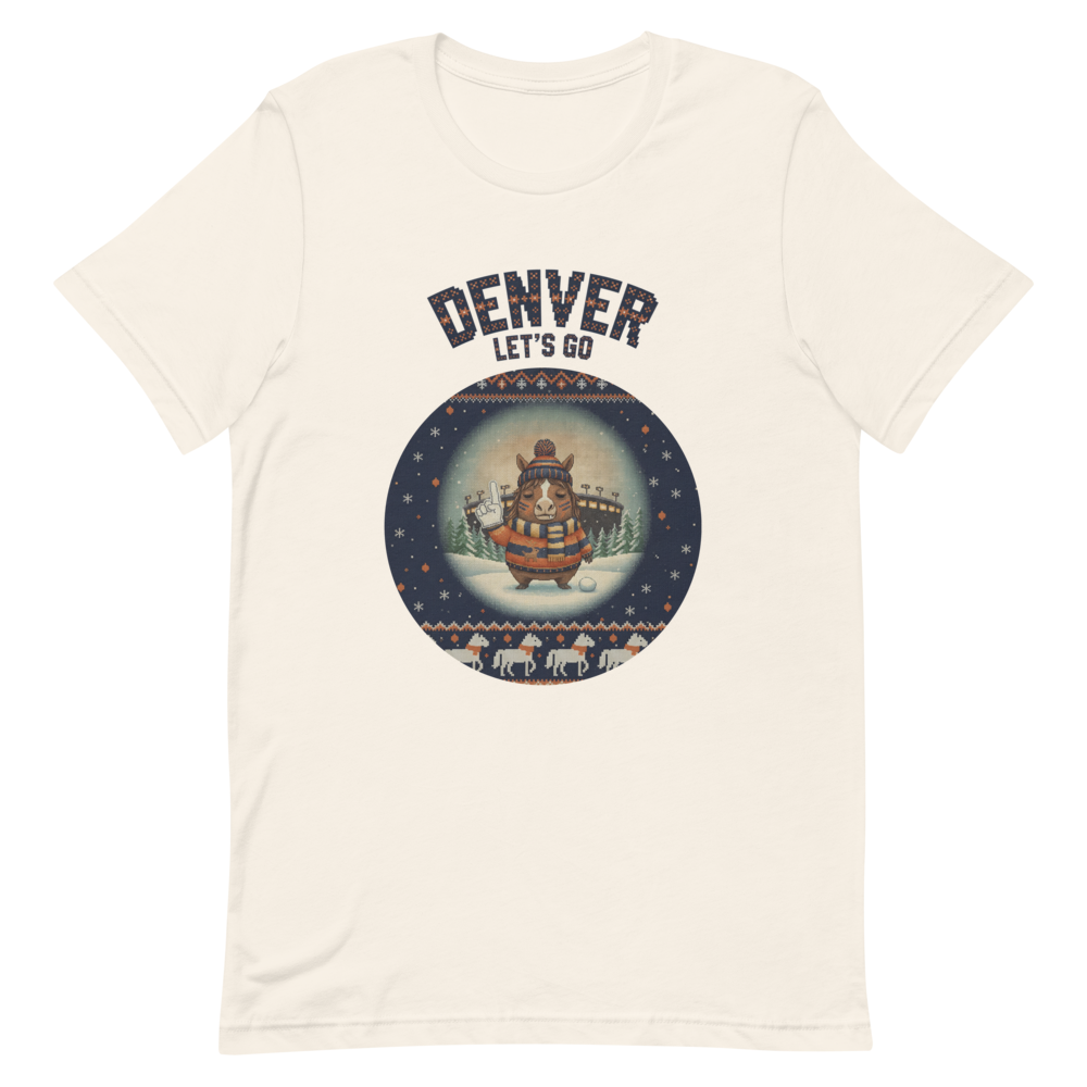 Denver Fan tee, vintage white flat