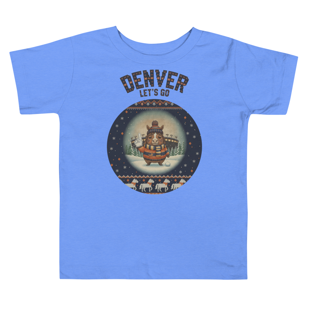 Denver Fan toddler tee, blue flat