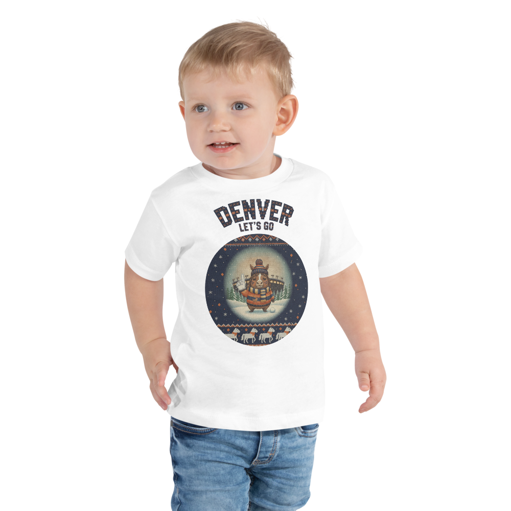 Denver Fan toddler tee, pure white model