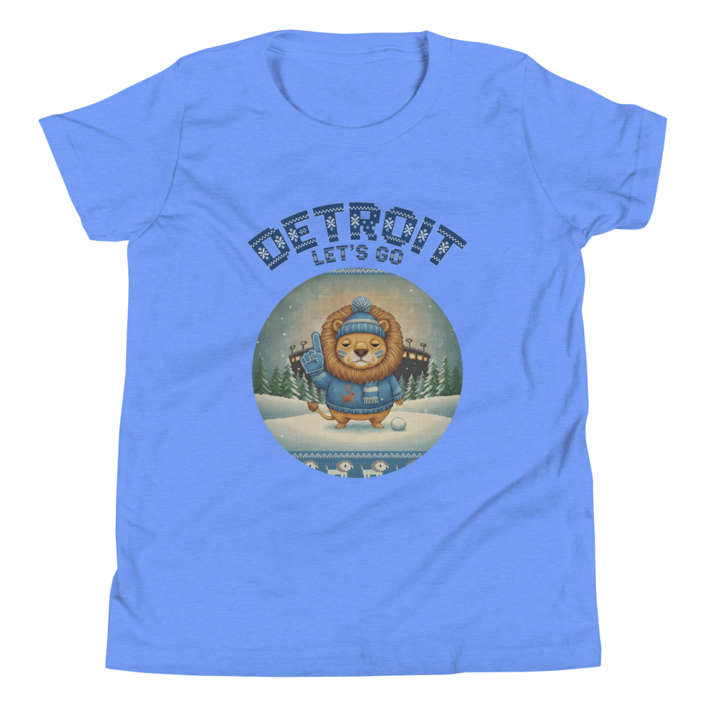 Detroit Fan kids tee, blue flat