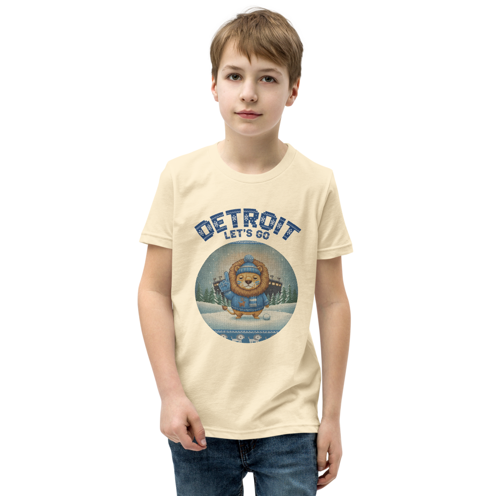 Detroit Fan kids tee, vintage white model