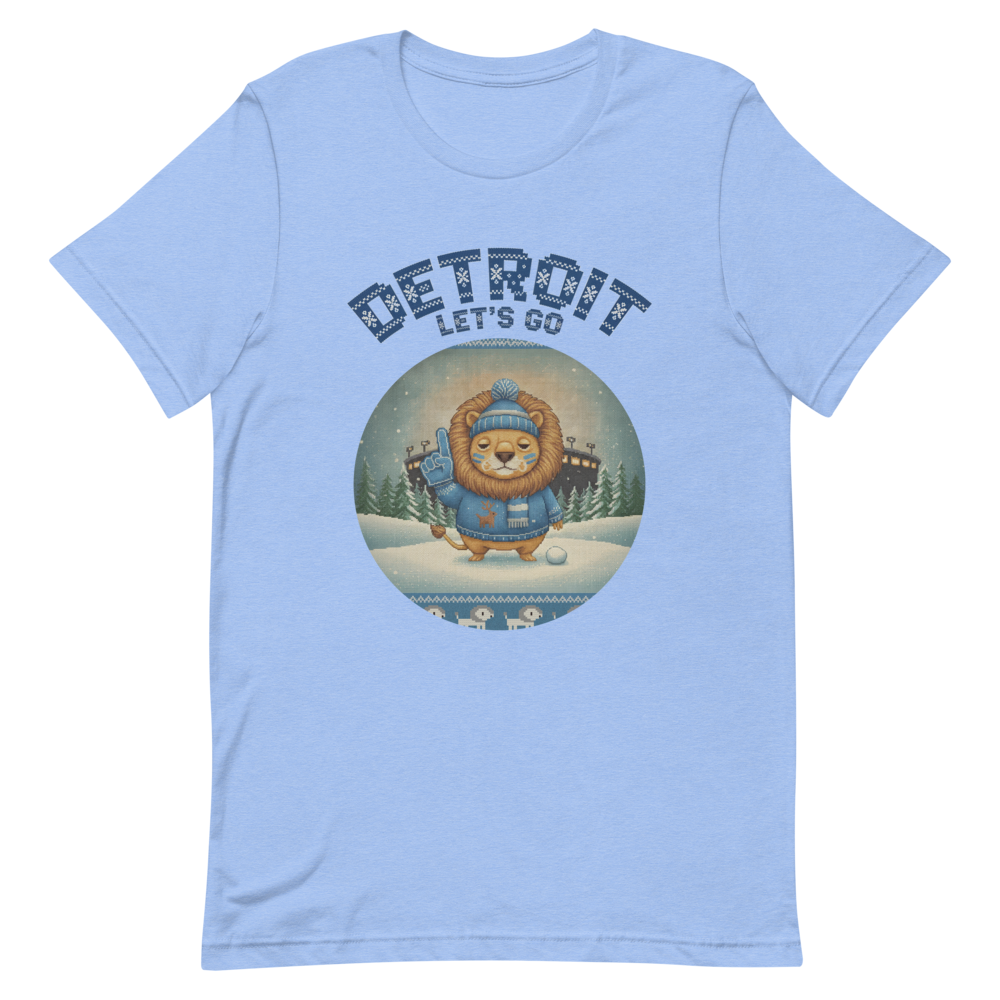 Detroit Fan tee, blue flat