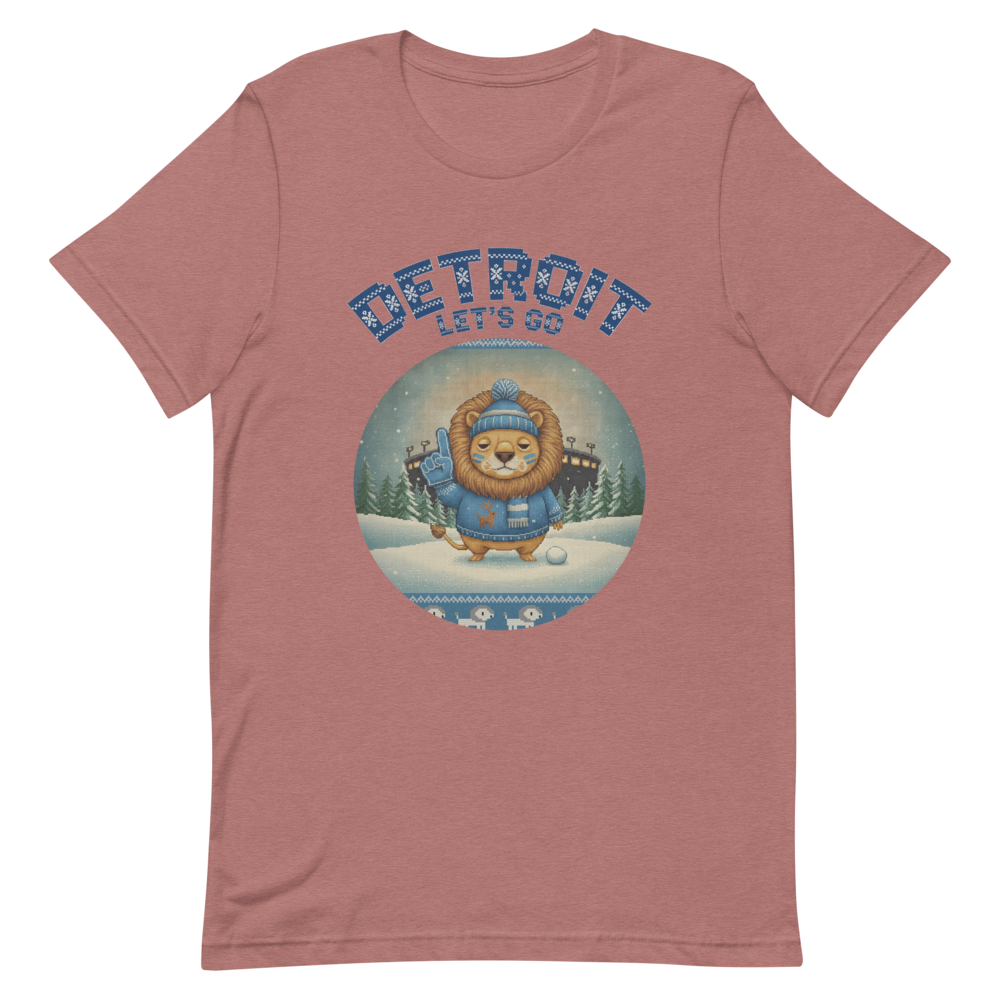 Detroit Fan tee, mauve flat