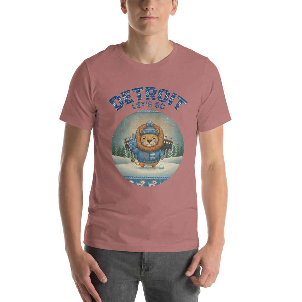 Detroit Fan tee, mauve model