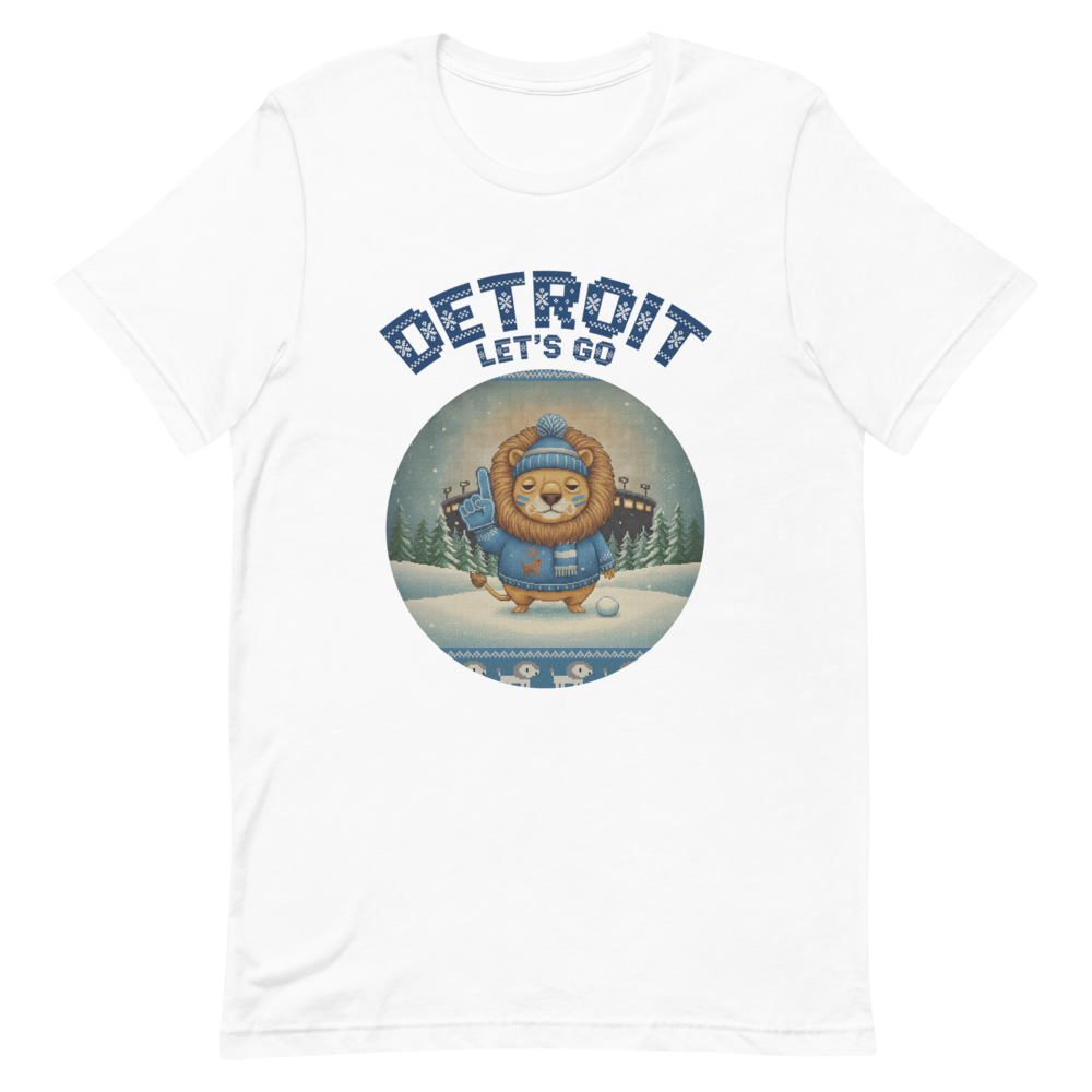 Detroit Fan tee, pure white flat