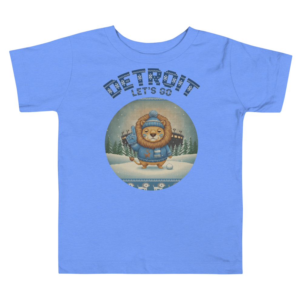 Detroit Fan toddler tee, blue flat
