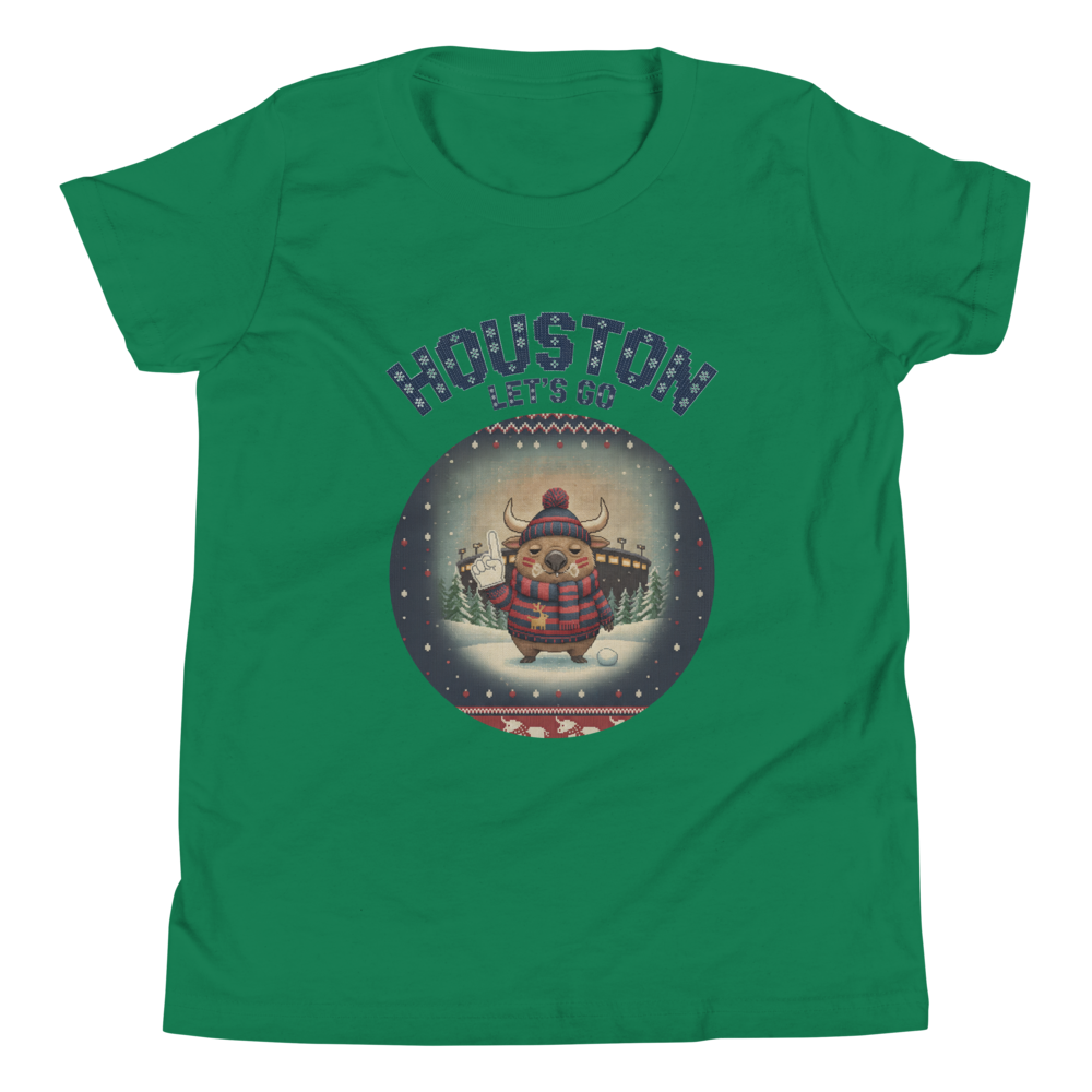 Houston Fan kids tee, green flat