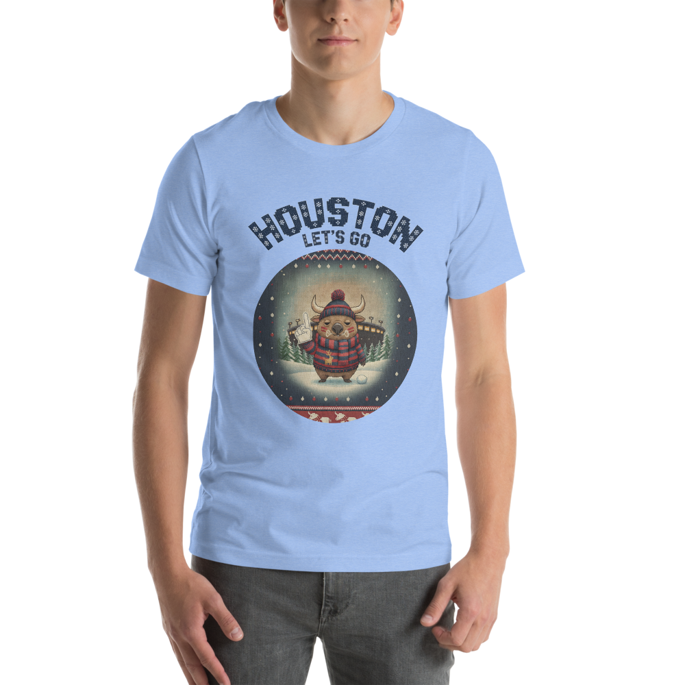 Houston Fan tee, blue model