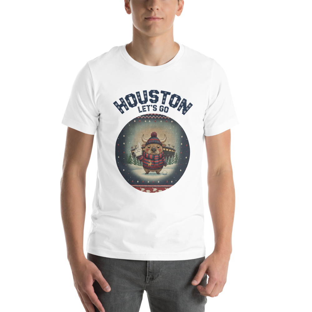 Houston Fan tee, pure white model