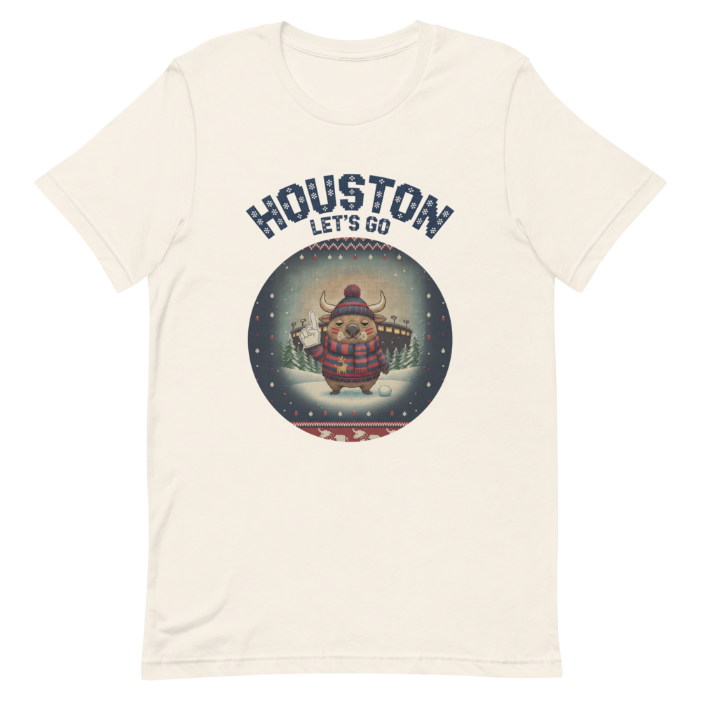 Houston Fan tee, vintage white flat
